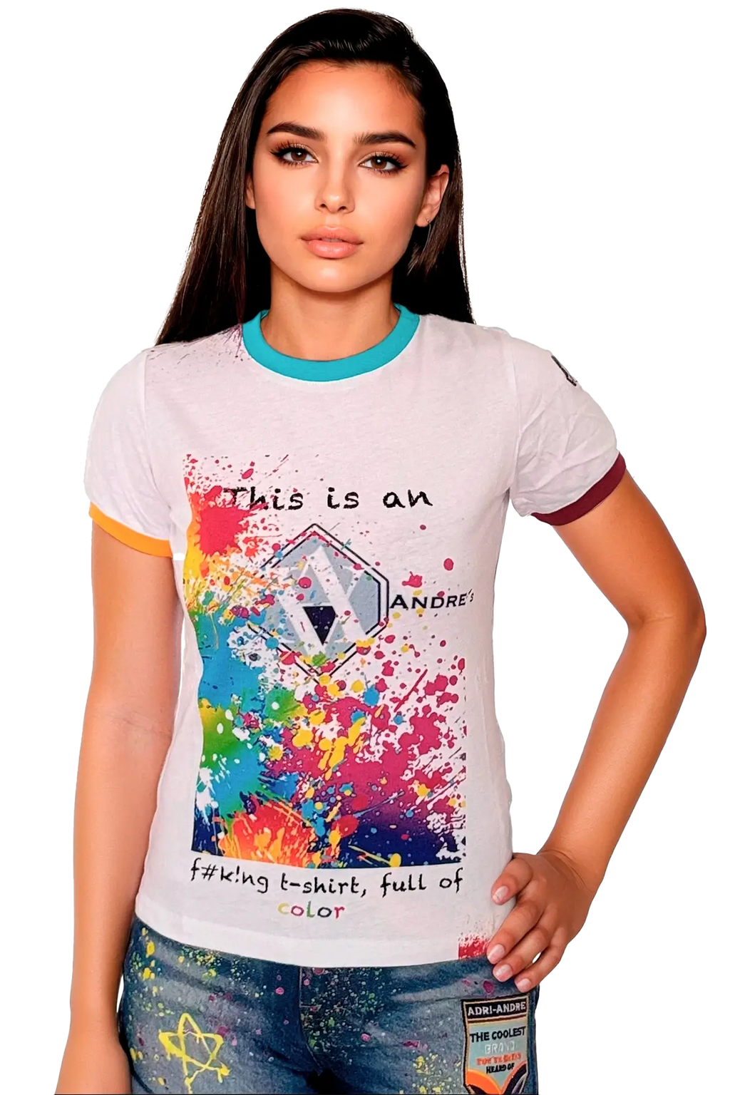 camiseta cuello redondo mujer