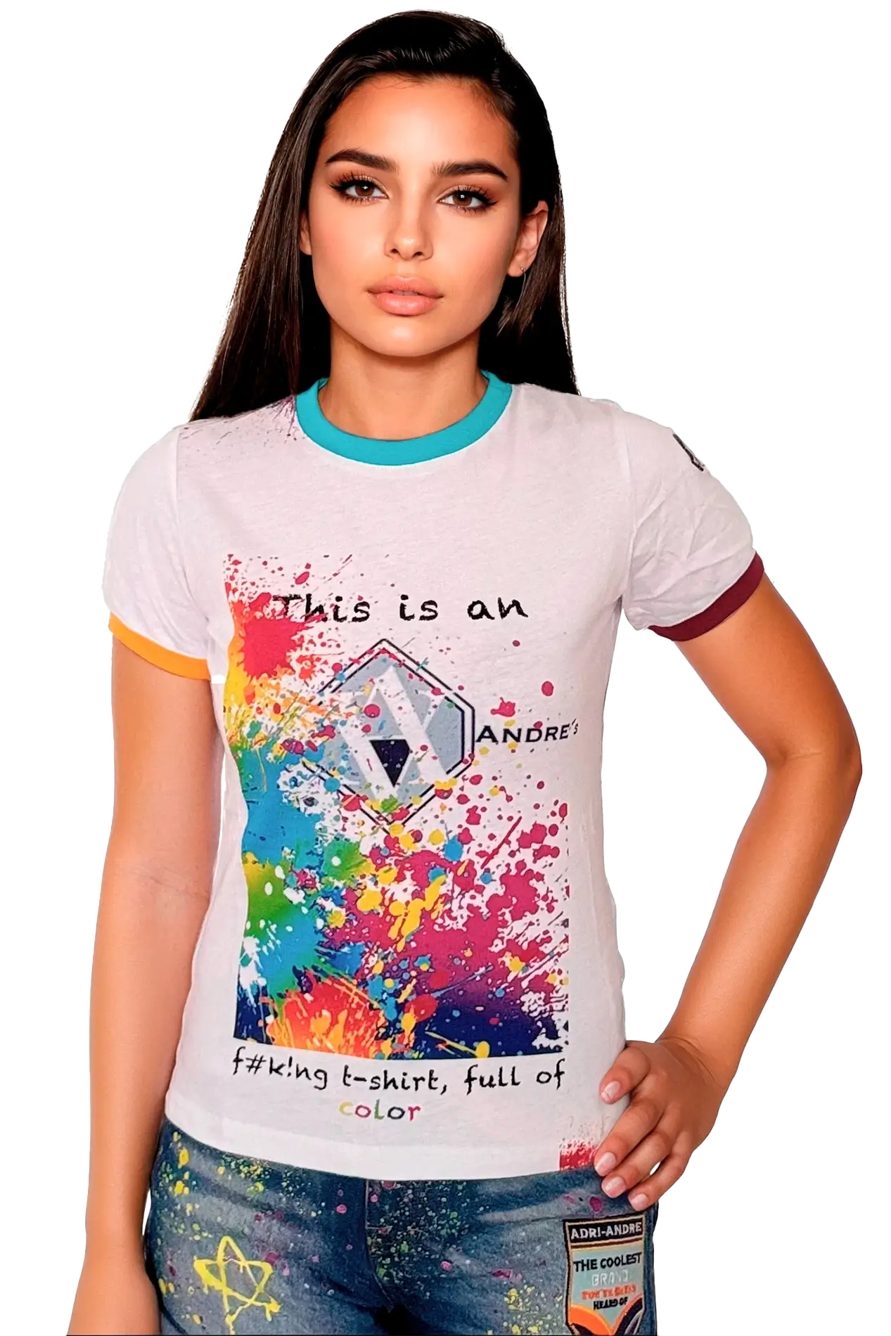 camiseta cuello redondo mujer