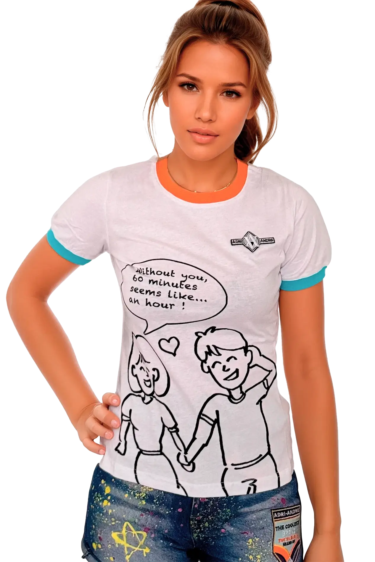camiseta cuello redondo mujer