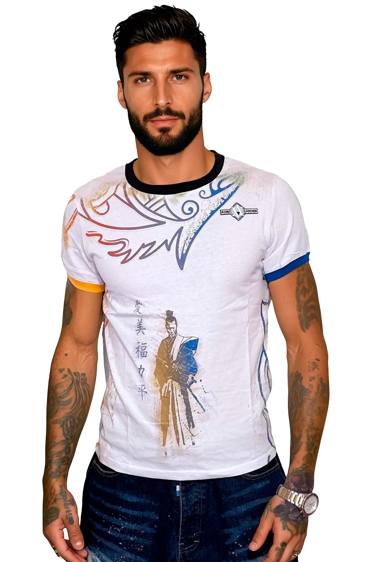 camiseta cuello redondo hombre