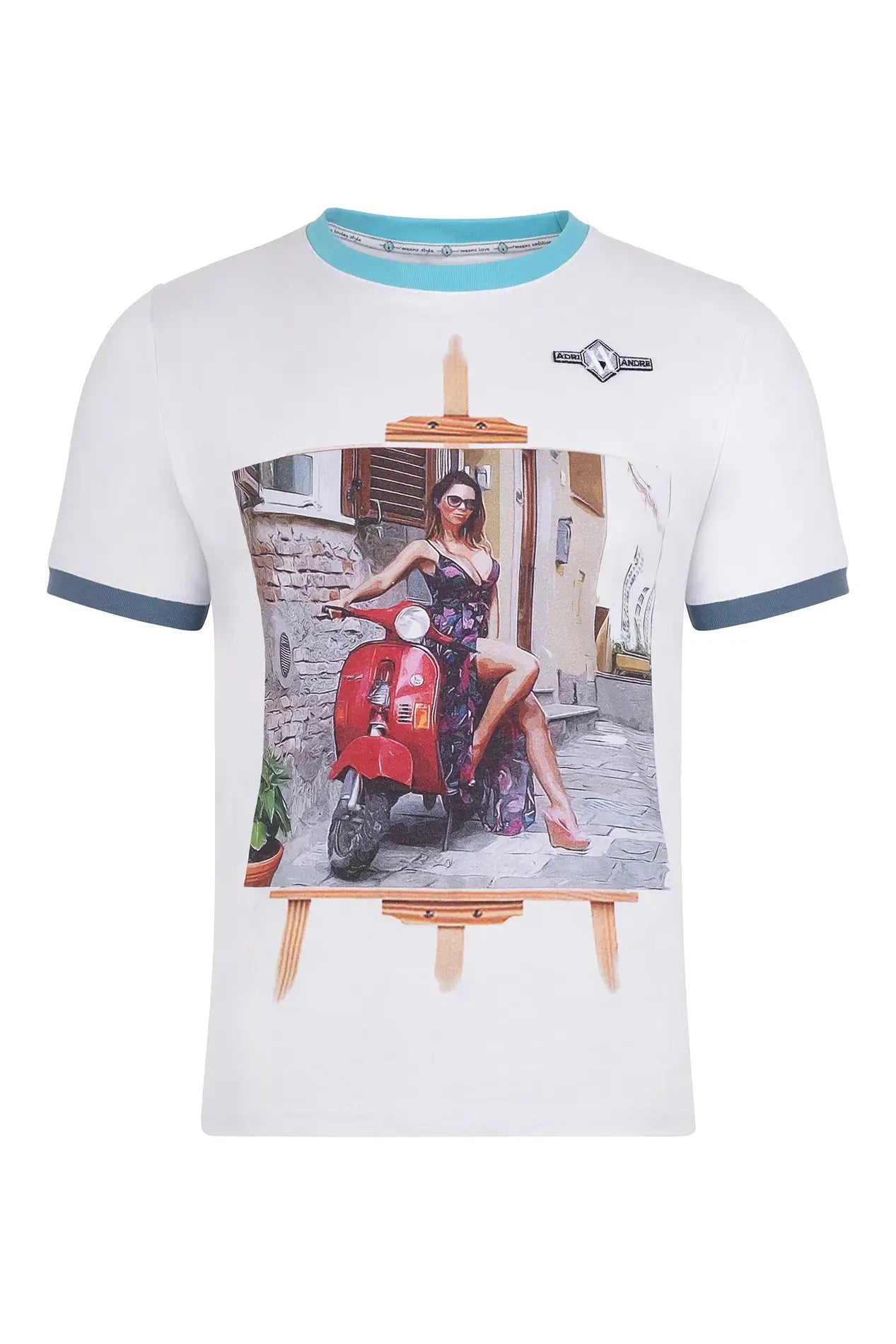 camiseta cuello redondo hombre