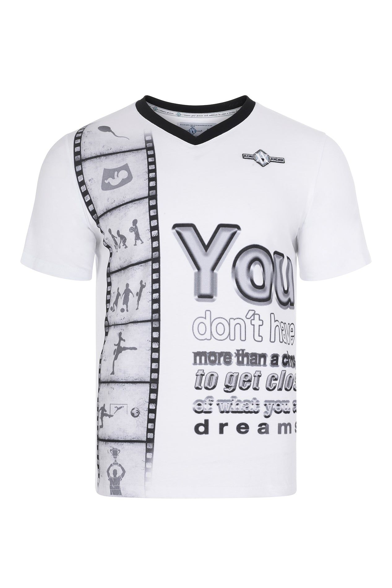 camiseta cuello pico hombre