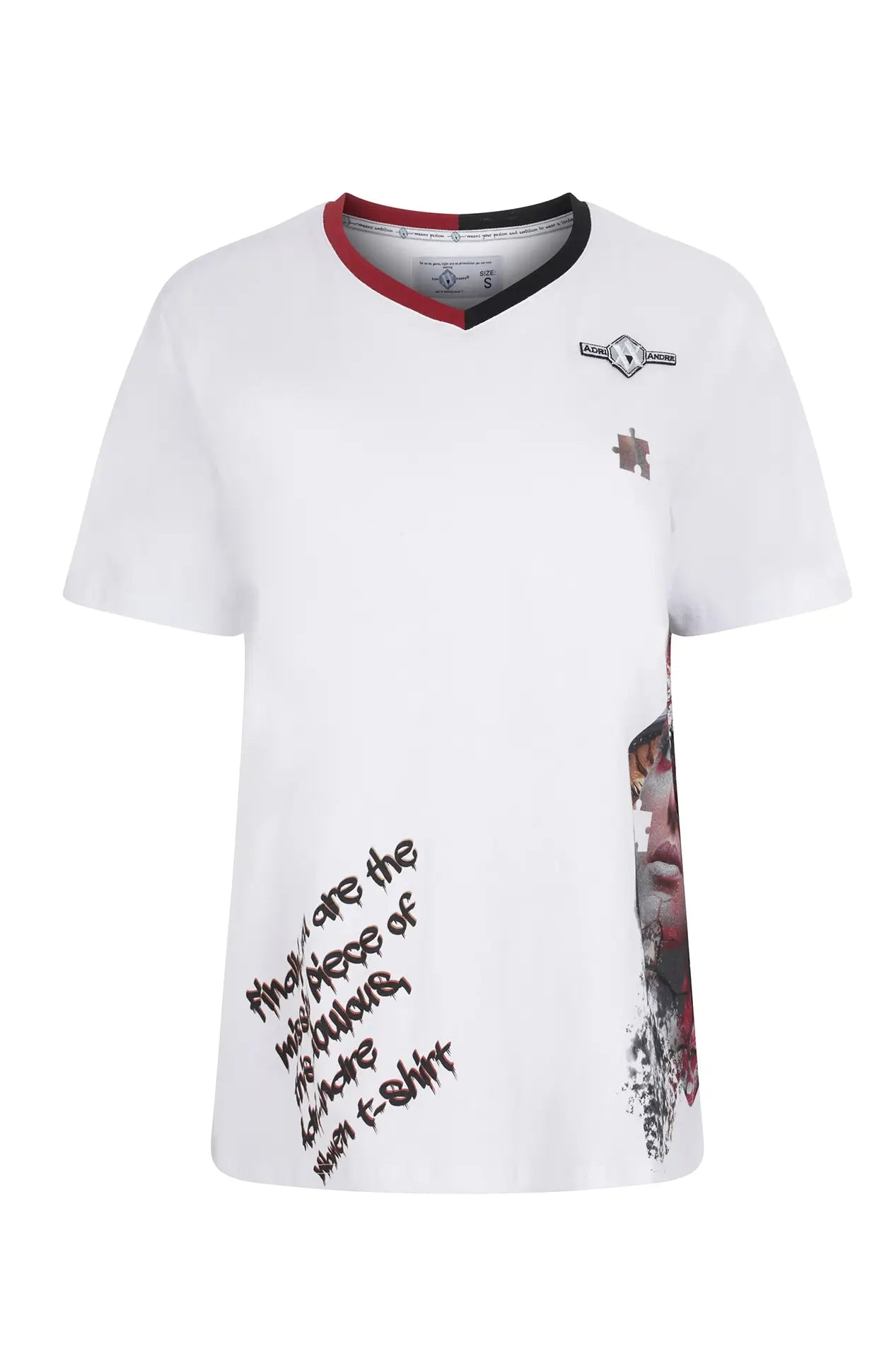 camiseta cuello pico mujer