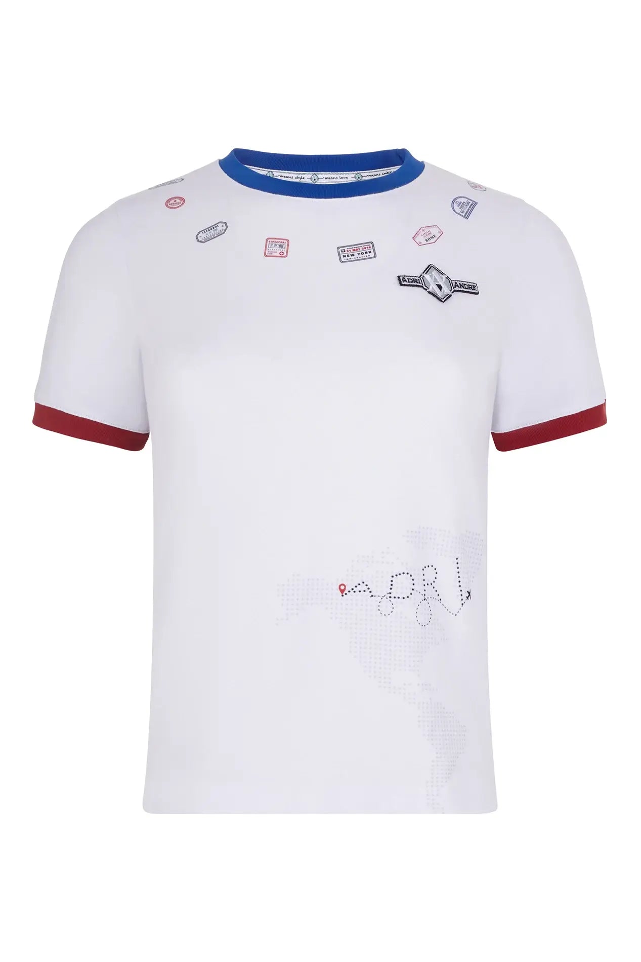 camiseta cuello redondo mujer
