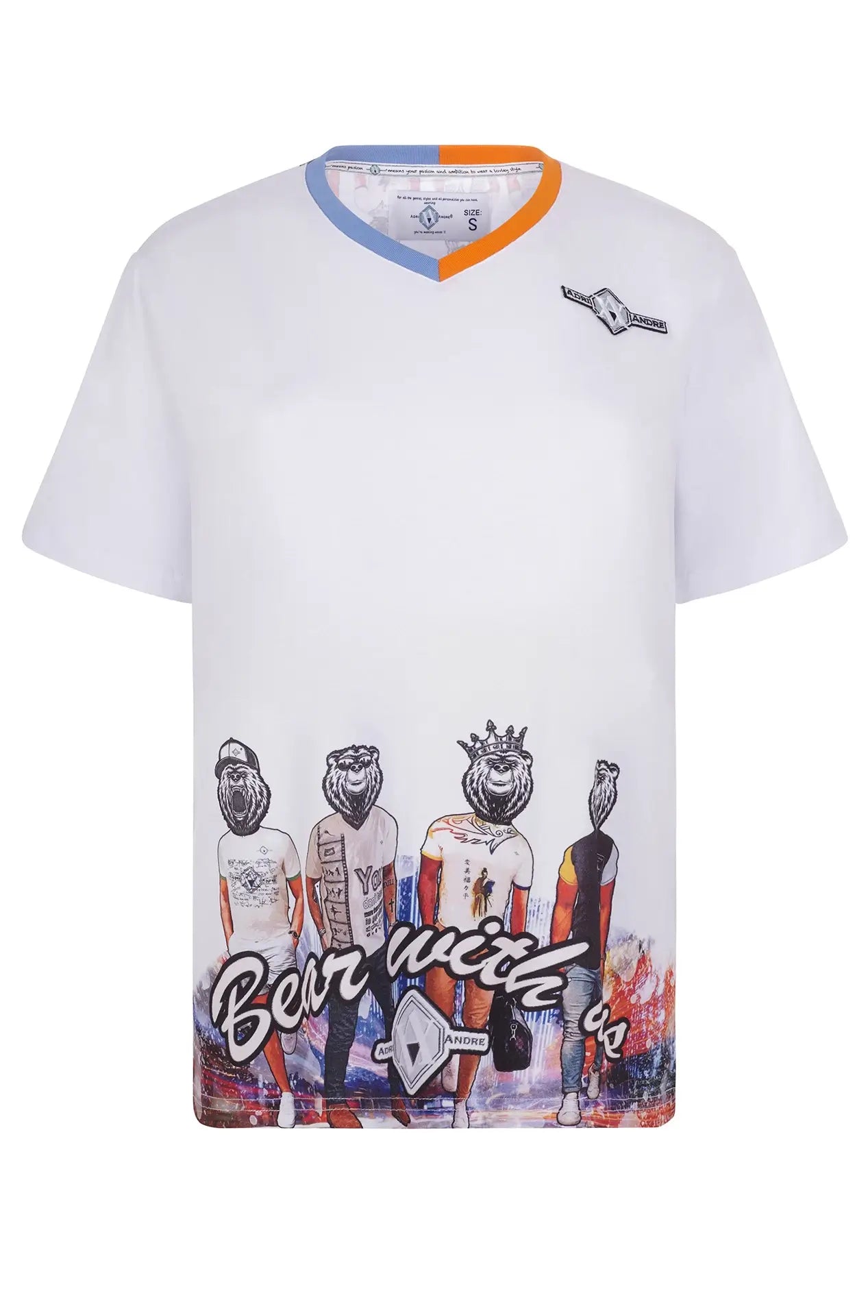 camiseta cuello pico mujer